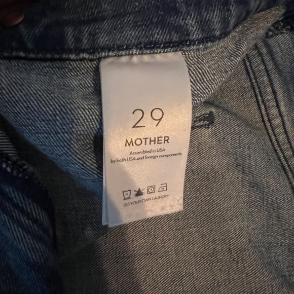 MOTHER denim 29 wide leg button front - Picture 4 of 5